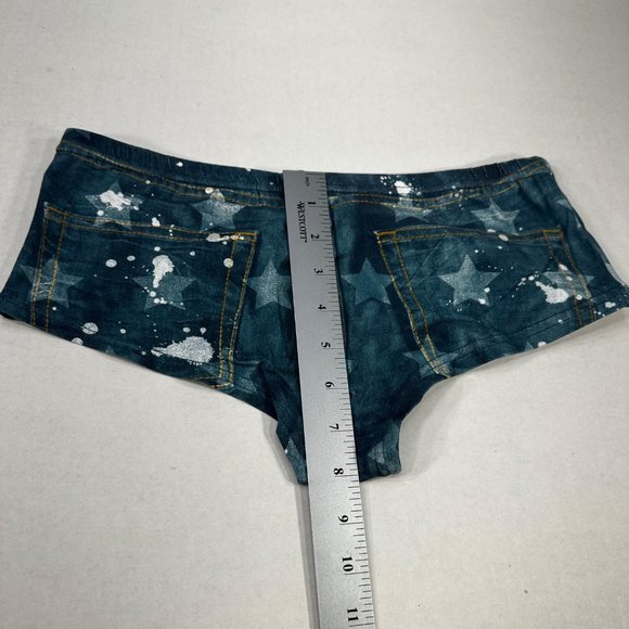 No Bo Women's Size 7 Large Panty Hipster Looks Like Jeans Blue New With Tags - Picture 10 of 10